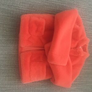 Bold Orange Faux Fur Coat